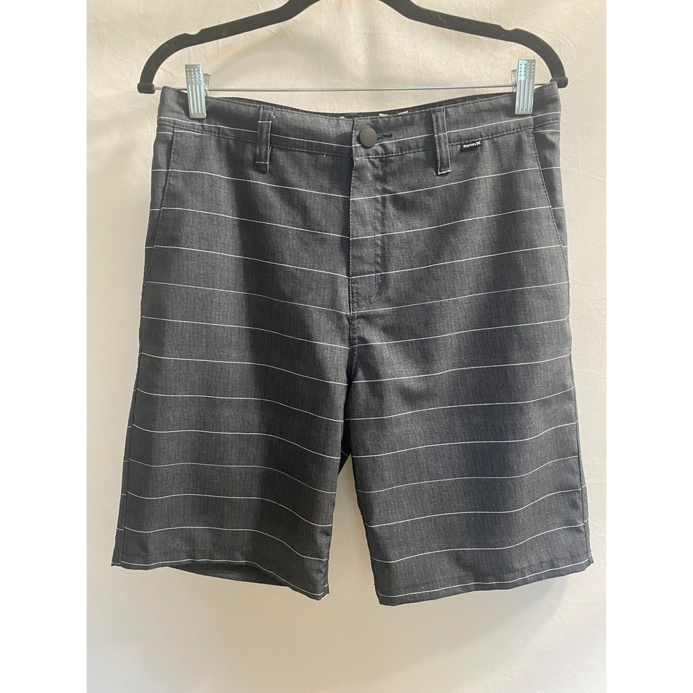 Hurley Mens Hybrid Shorts Charcoal Grey Pinstripe Size 30 MWS0005800โ